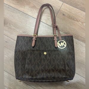 Michael Kors Dark Brown Monogram Tote